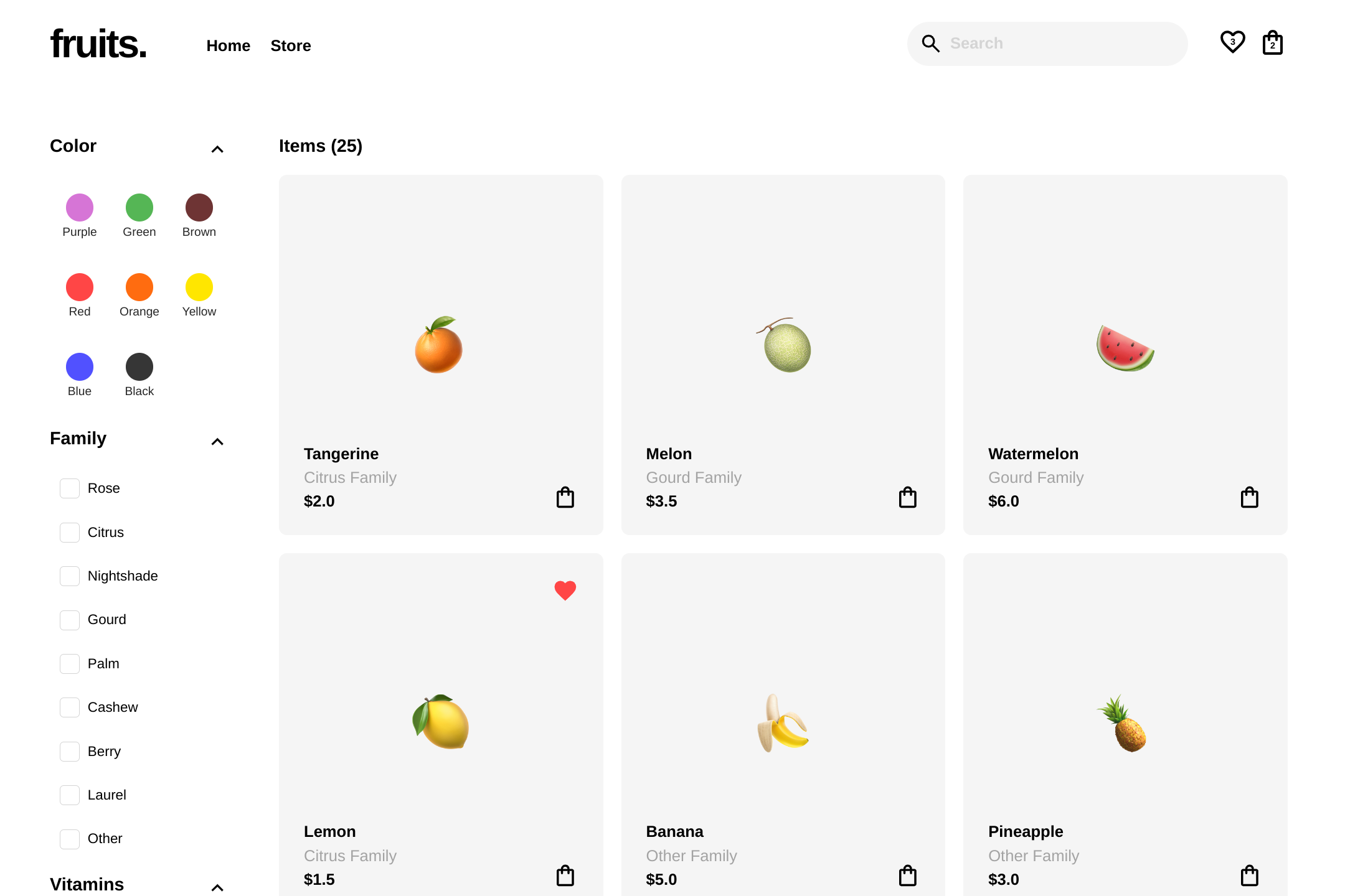 Fruits Store